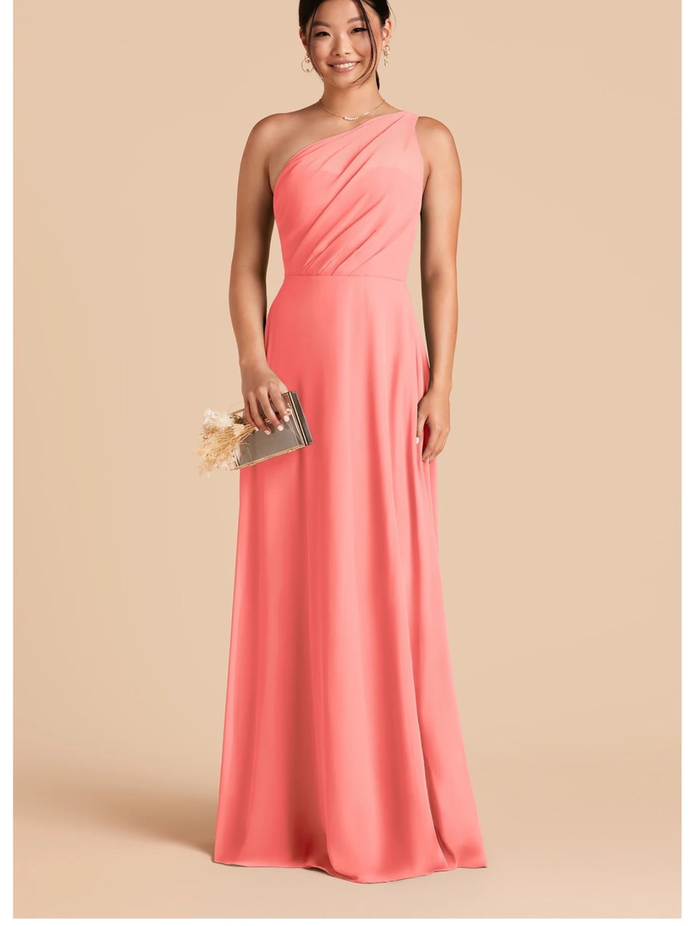 Birdy Grey Kira Dress Chiffon Coral Pink